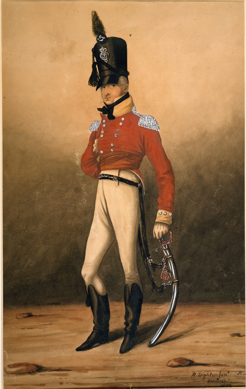 Kapitan Henry Proctor, 82 Pułk Piechoty, Ochotnicy Księcia Walii, 1806 autorstwa Robert the younger Dighton