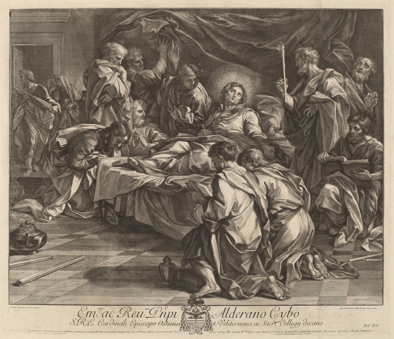 Śmierć Dziewicy autorstwa Robert van Audenaerd after Carlo Maratta