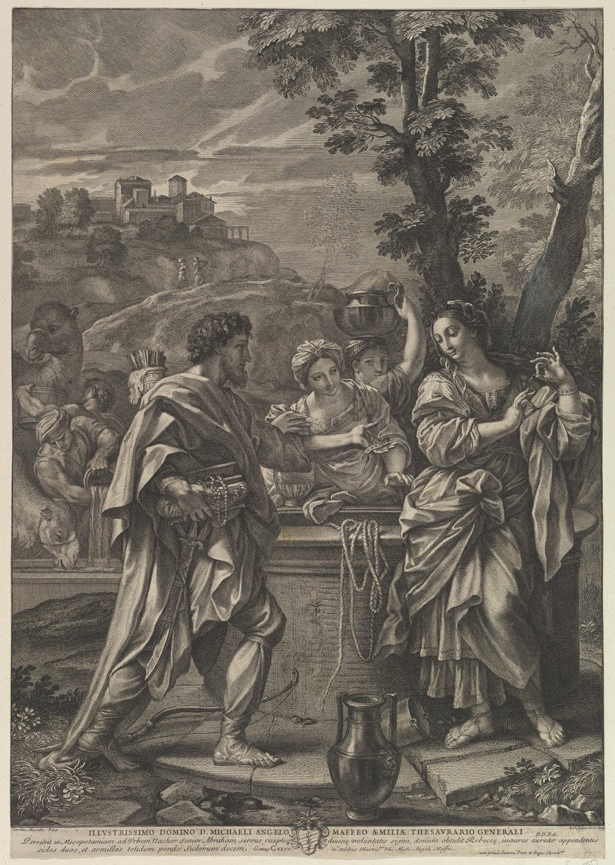 Rebecca przy studni. autorstwa Robert van Audenaerde
