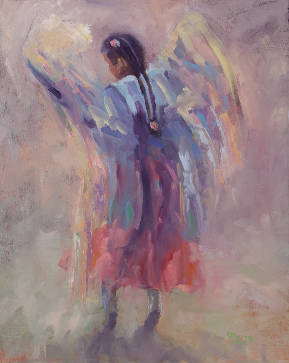 Angel Can Fly, 2015 (olej na płótnie) autorstwa Roberta Murray