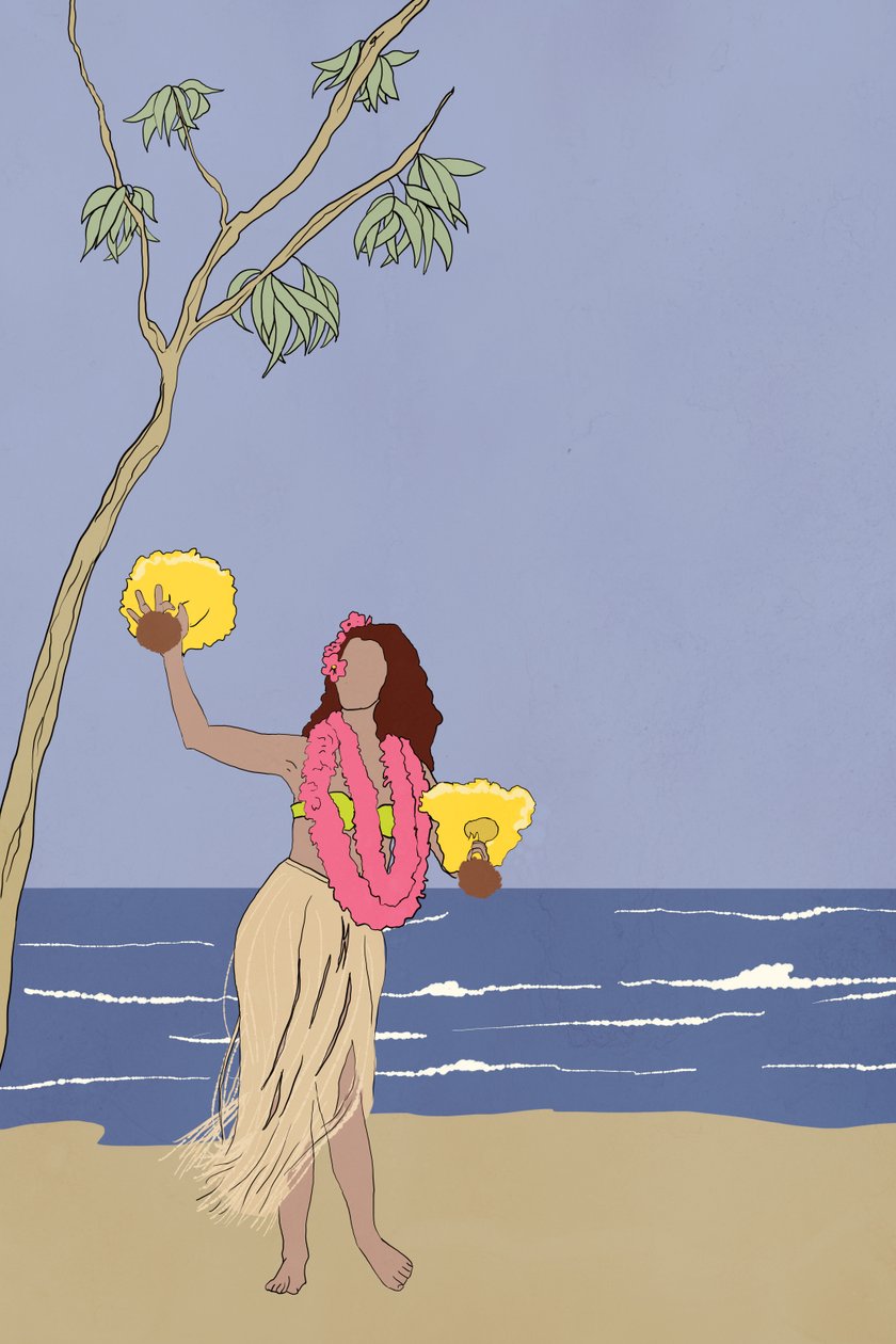 Hula Girl, 2022 (w wersji cyfrowej) autorstwa Roberta Murray