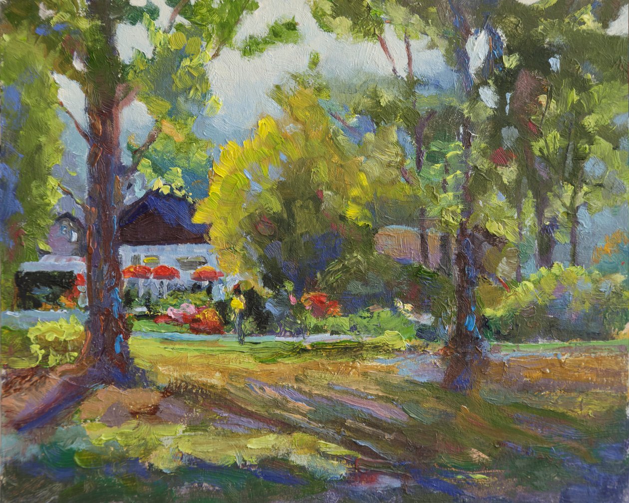Stanley Park, 2023 (olej na panelu) autorstwa Roberta Murray