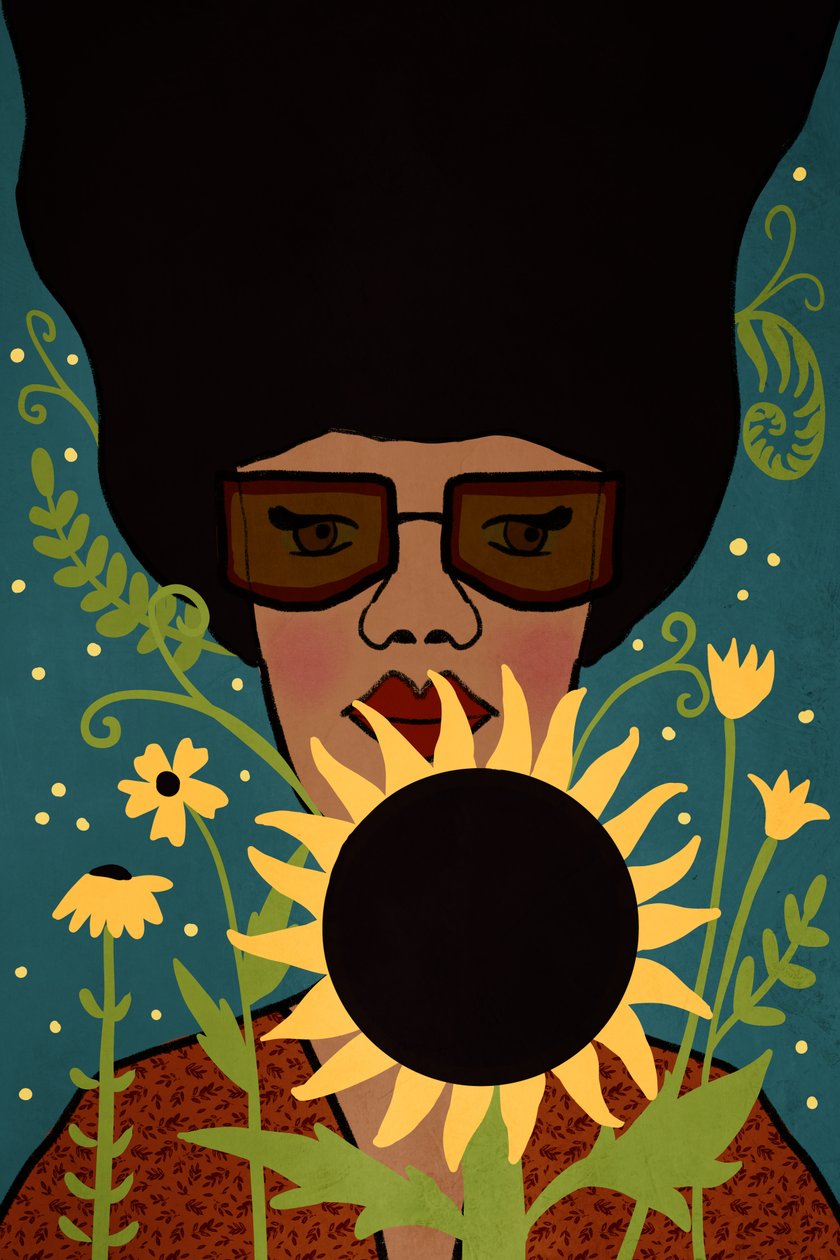Sunflower Shira, 2022 (cyfrowy) autorstwa Roberta Murray