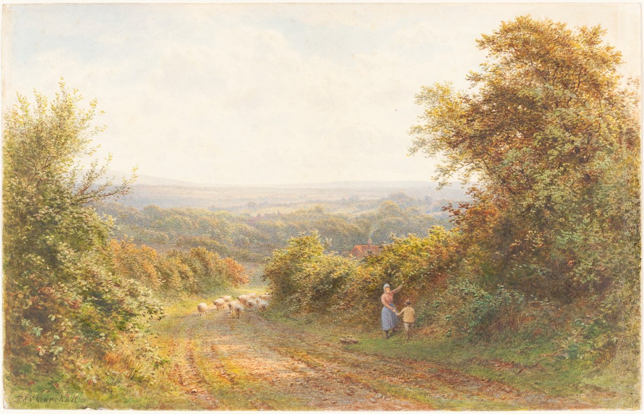 Squirrel Lane, niedaleko Magham Down, Sussex autorstwa Roberto Angelo Kittermaster Marshall