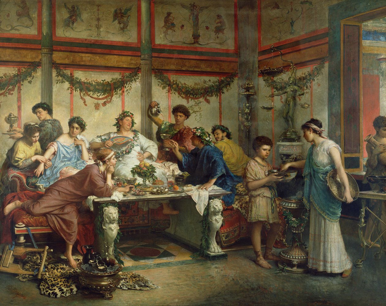 Święto Rzymskie Saturnalia, II poł. XIX w. autorstwa Roberto Bompiani