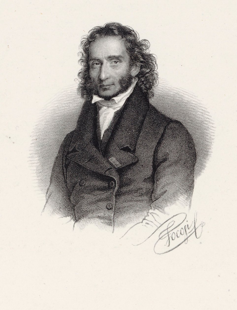 Portret Niccolò Paganiniego 1782-1840, 1830. autorstwa Roberto Focosi