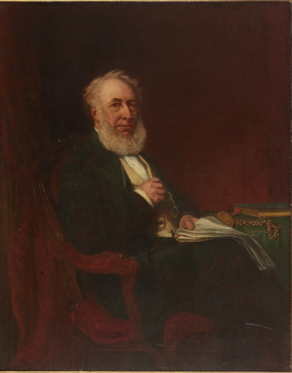 Portret starosty Terrot Glover (olej na pokładzie) autorstwa Robinson (style of) Elliott