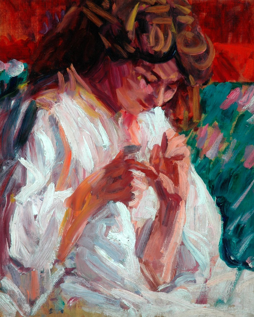 Dziewczyna Regeneracja, 1901 (olej na płycie ze sklejki) autorstwa Roderic O Conor