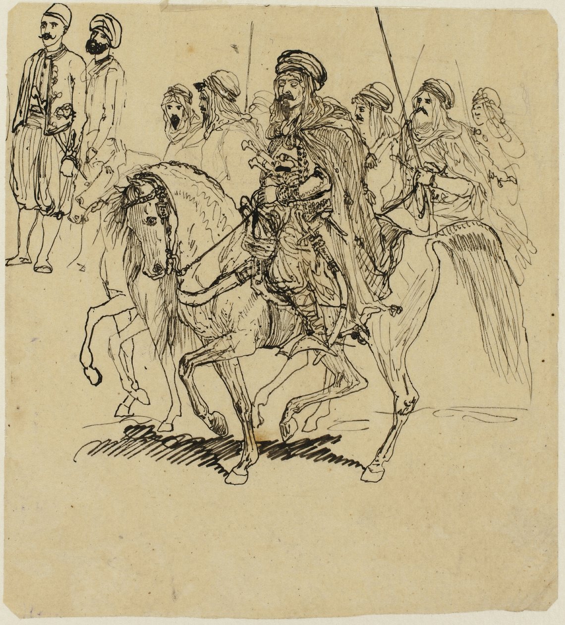 Jeźdźcy arabscy autorstwa Rodolphe Bresdin
