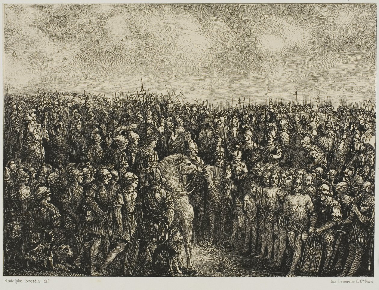 Cezar i jego więźniowie autorstwa Rodolphe Bresdin
