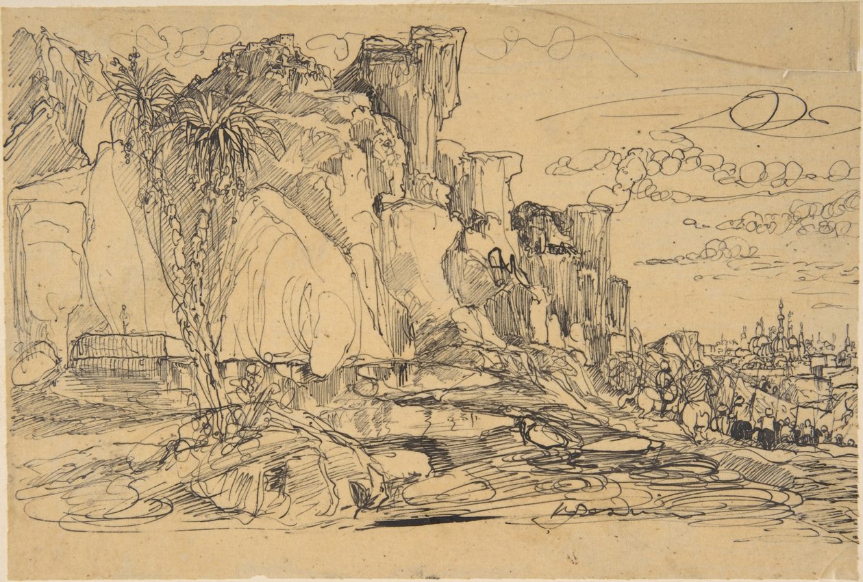 Krajobraz kaukaski autorstwa Rodolphe Bresdin