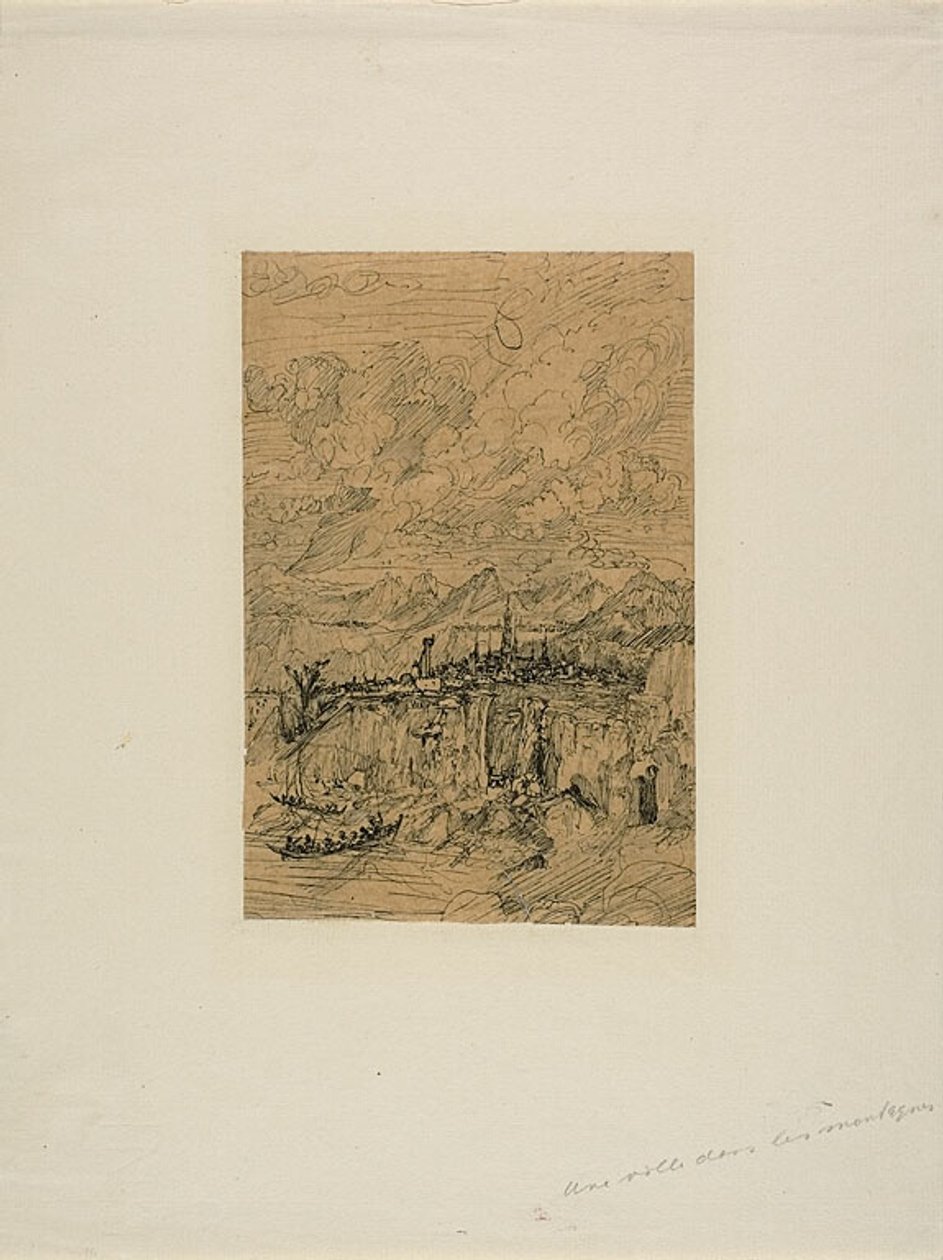 Miasto w górach autorstwa Rodolphe Bresdin