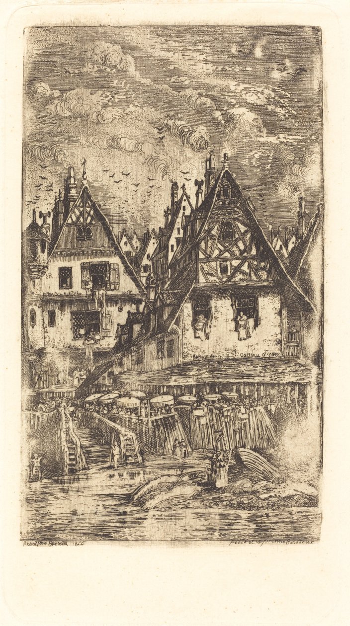 Wejście do wioski autorstwa Rodolphe Bresdin