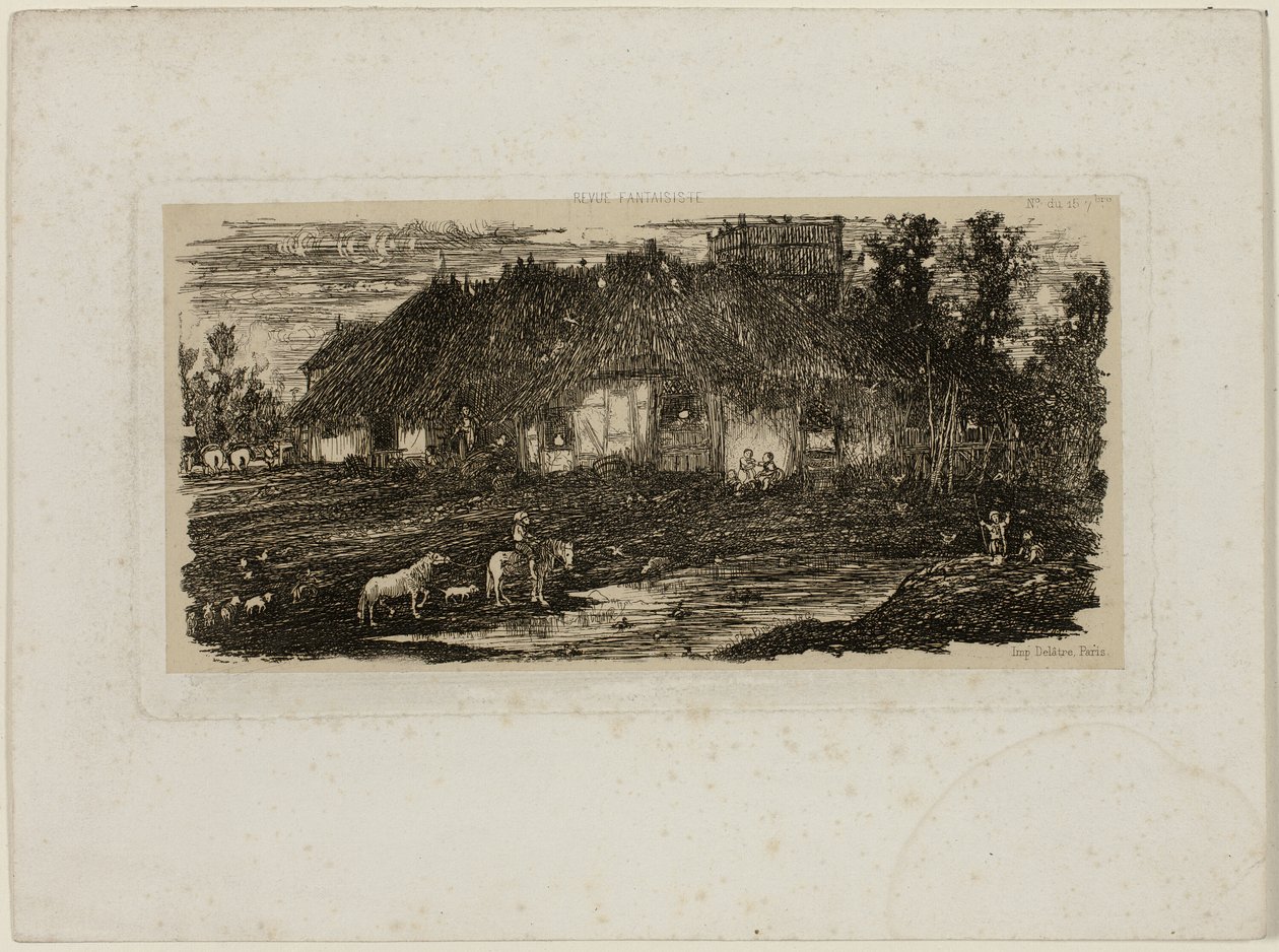 Gospodarstwo, z Revue Fantaisiste autorstwa Rodolphe Bresdin