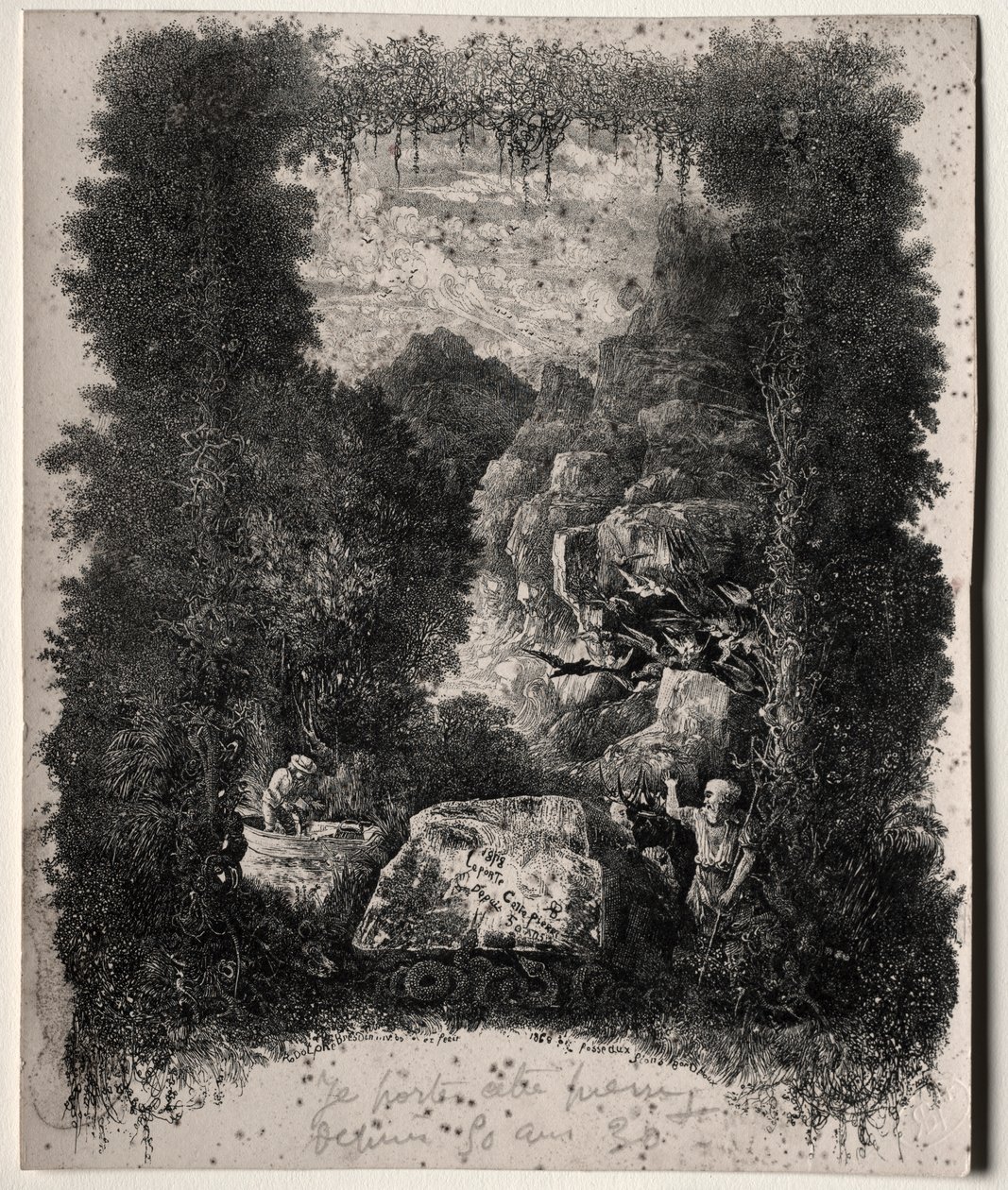 Pierwszy frontyspis do bajek i bajek autorstwa Thierry-Faletans autorstwa Rodolphe Bresdin