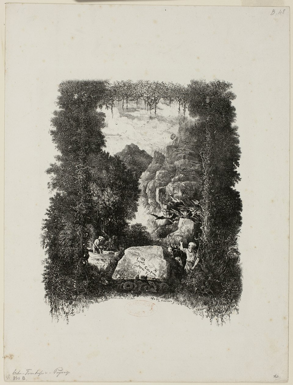 Frontyspis do bajek i opowieści Hippolyte de Thierry-Faletans autorstwa Rodolphe Bresdin