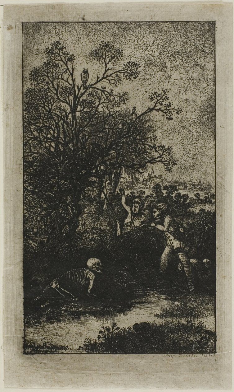 Łowcy zaskoczeni śmiercią autorstwa Rodolphe Bresdin