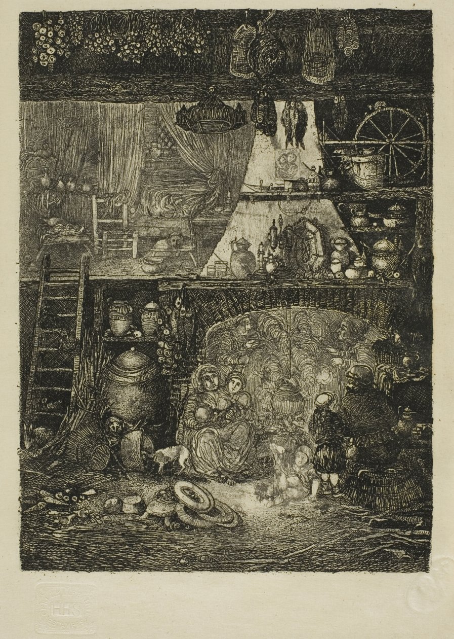 Wnętrze, Dom Wiejski w Haute-Garonne autorstwa Rodolphe Bresdin