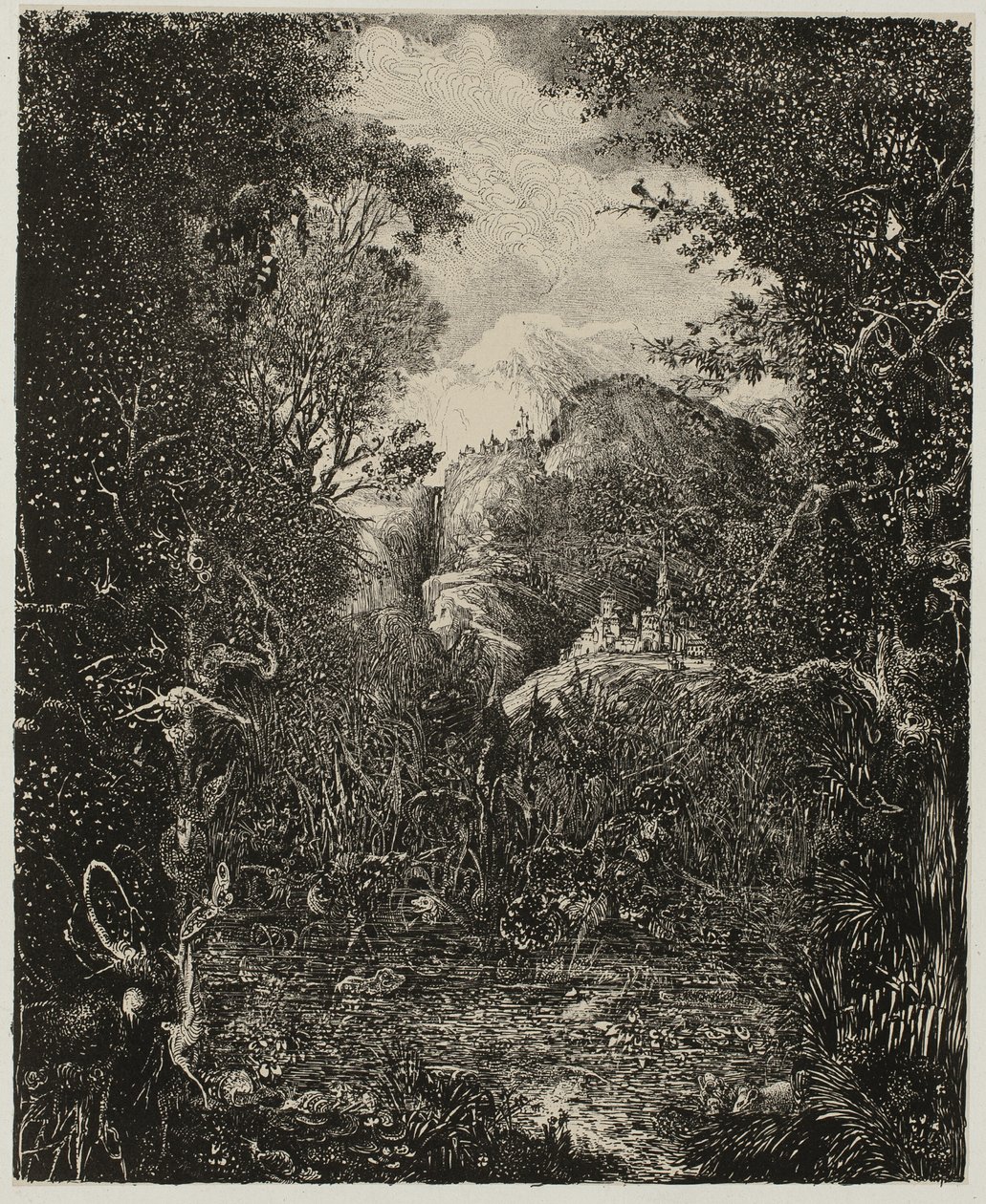 Miasta za bagnami autorstwa Rodolphe Bresdin