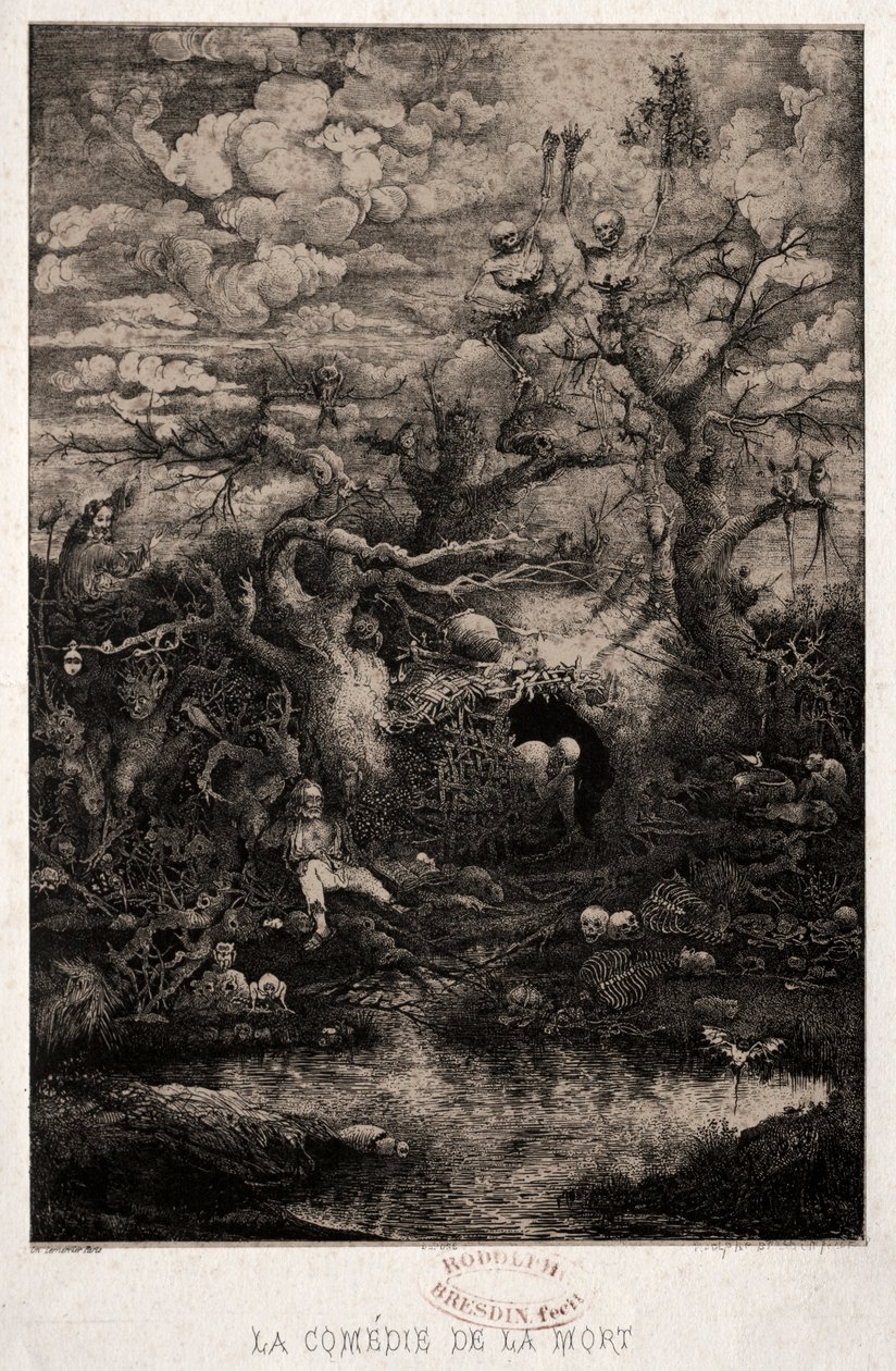 Komedia Śmierci autorstwa Rodolphe Bresdin