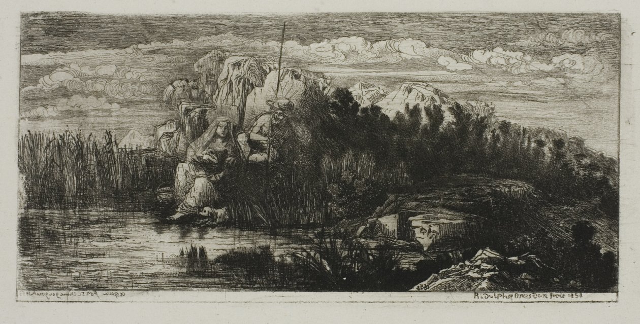 Święta Rodzina z Polakiem autorstwa Rodolphe Bresdin