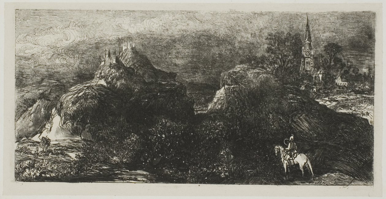 Powrót rycerza autorstwa Rodolphe Bresdin