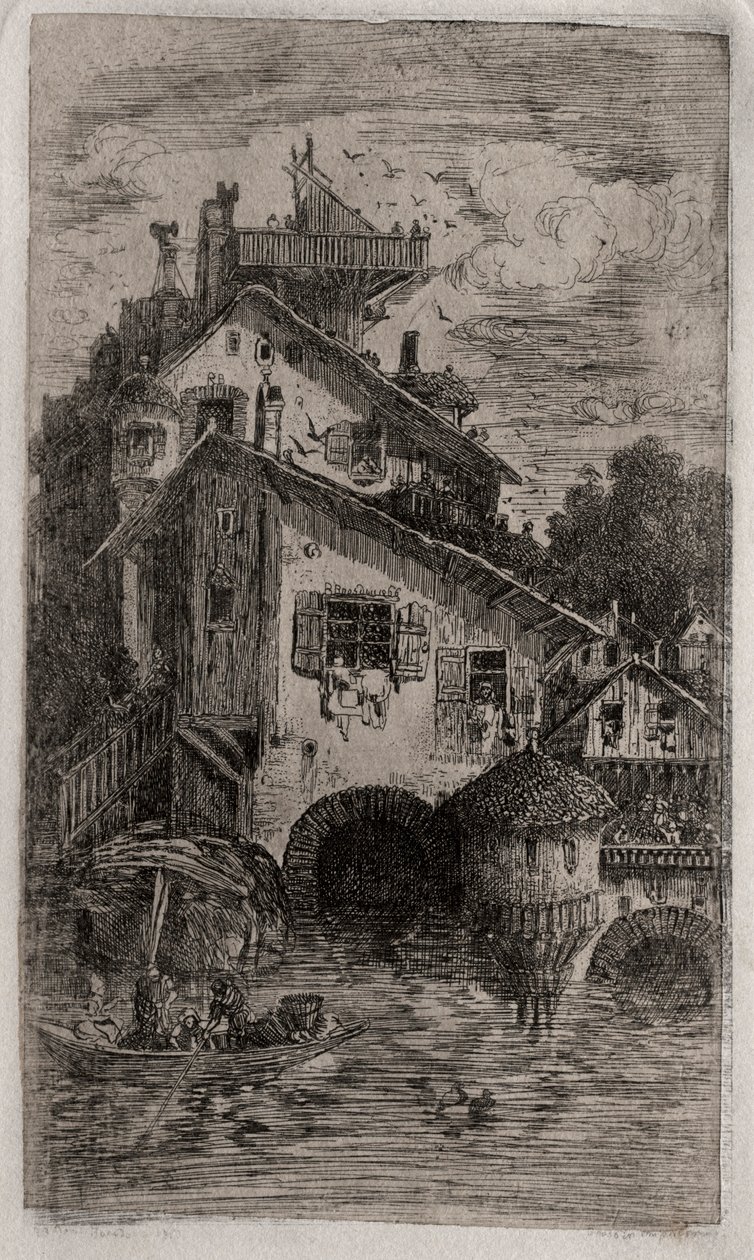Młyn, 1866. autorstwa Rodolphe Bresdin
