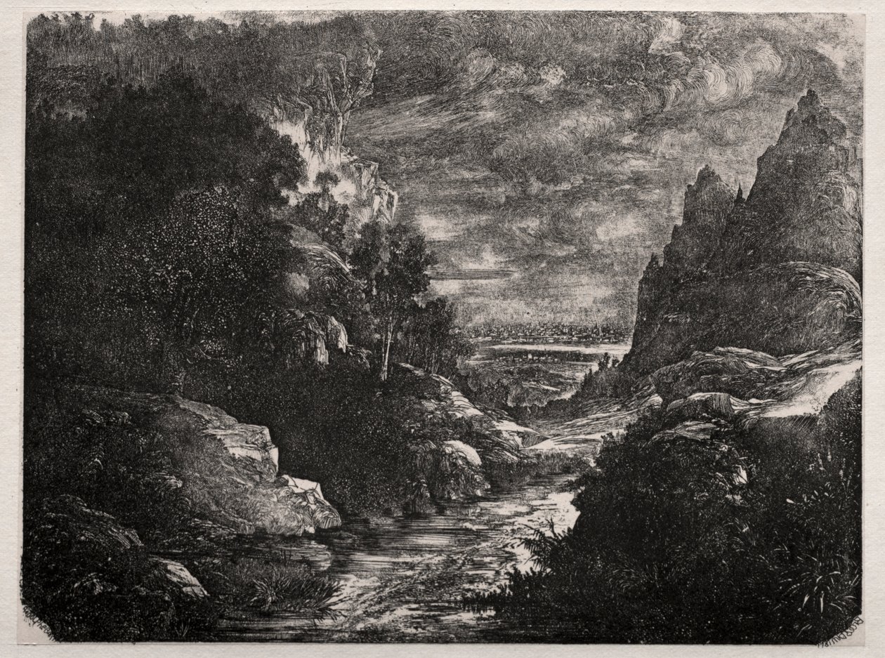 Górski Potok autorstwa Rodolphe Bresdin