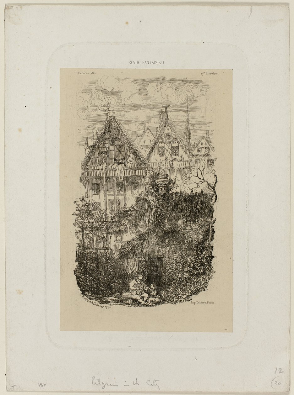 Sąsiedztwo, z Revue Fantaisiste autorstwa Rodolphe Bresdin