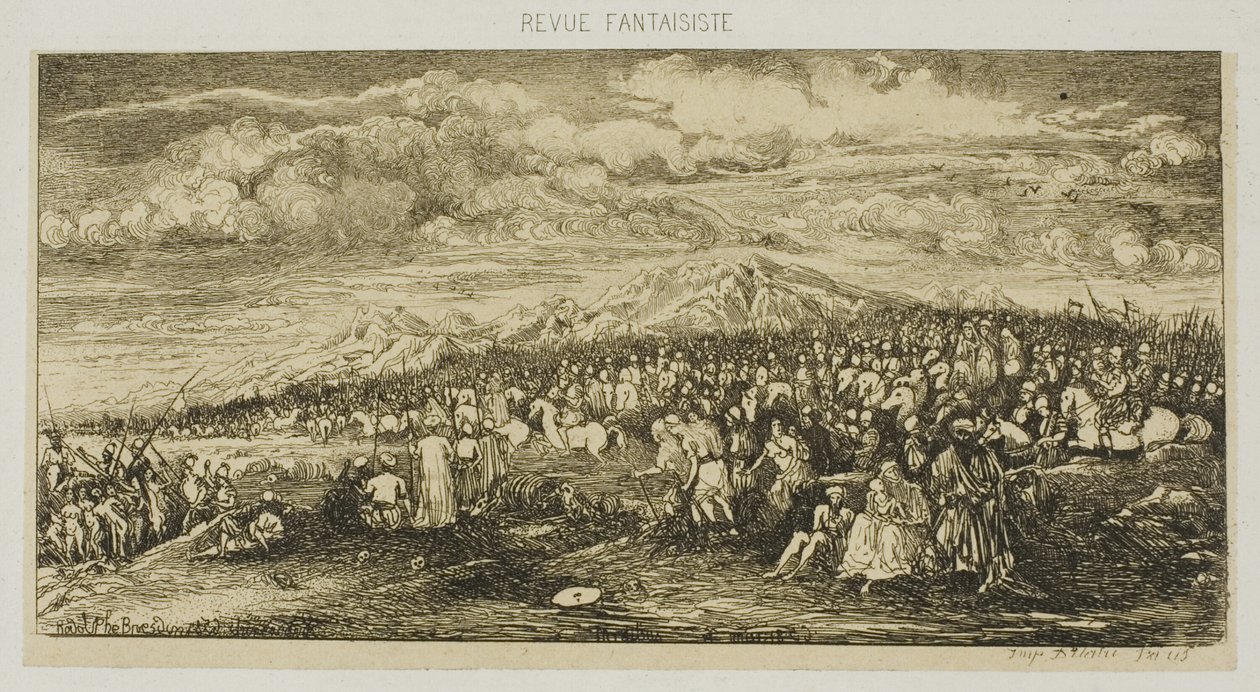 Armia rzymska, z Revue Fantaisiste autorstwa Rodolphe Bresdin