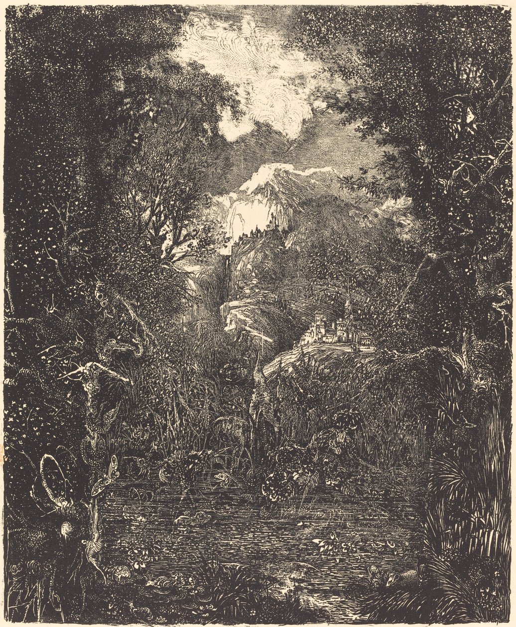 Miasta za bagnami autorstwa Rodolphe Bresdin