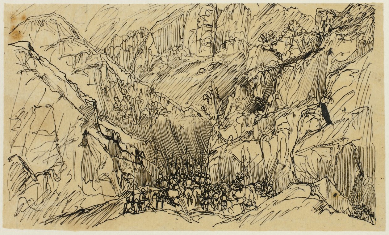 Oddziały na przełęczy autorstwa Rodolphe Bresdin