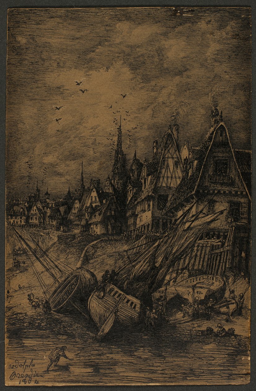 Umyte statki autorstwa Rodolphe Bresdin