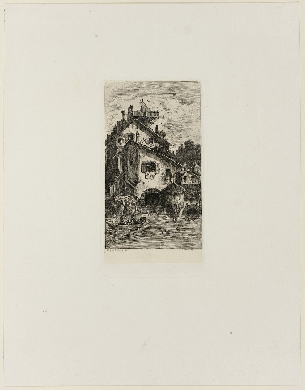 Młyn wodny autorstwa Rodolphe Bresdin