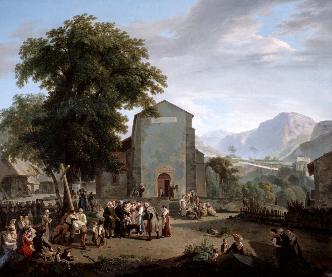 „Przywrócenie kultu po rewolucji”, XIX w. autorstwa Rodolphe Topffer