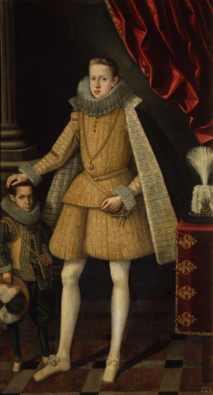 Książę Filip i karzeł, Miguel Soplillo, ok. 1620 (olej na płótnie) autorstwa Rodrigo de Villandrando
