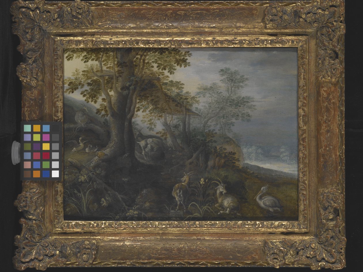 Pejzaż ze zwierzętami (olej na desce) autorstwa Roelandt Jacobsz. Savery