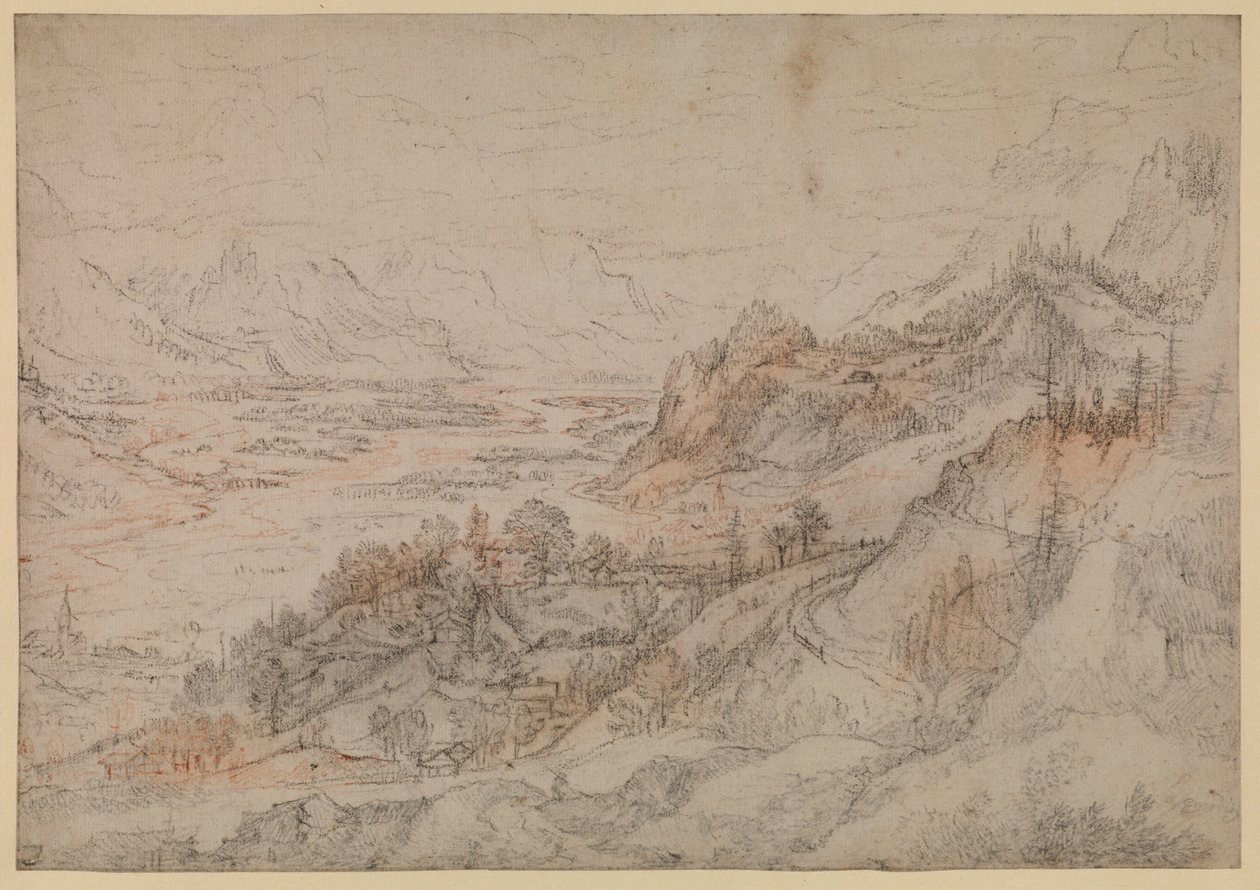 Krajobraz górski - Dolina Inn w Tyrolu, 1607 autorstwa Roelandt Jacobsz. Savery