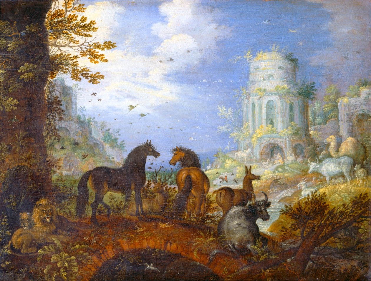 Osierocone urocze zwierzęta ... autorstwa Roelandt Jacobsz. Savery