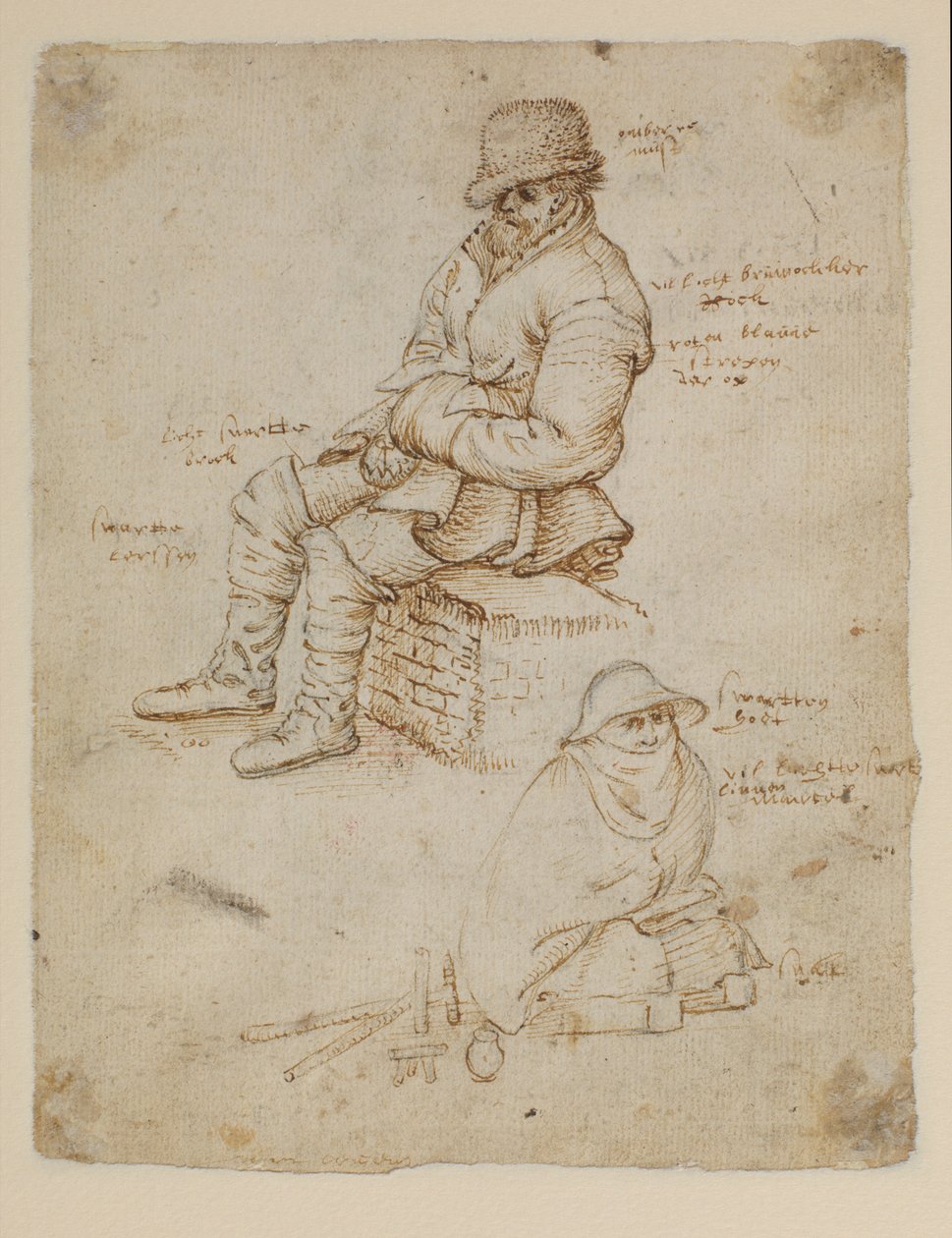 Dwie siedzące postacie (verso) autorstwa Roelandt Jacobsz. Savery