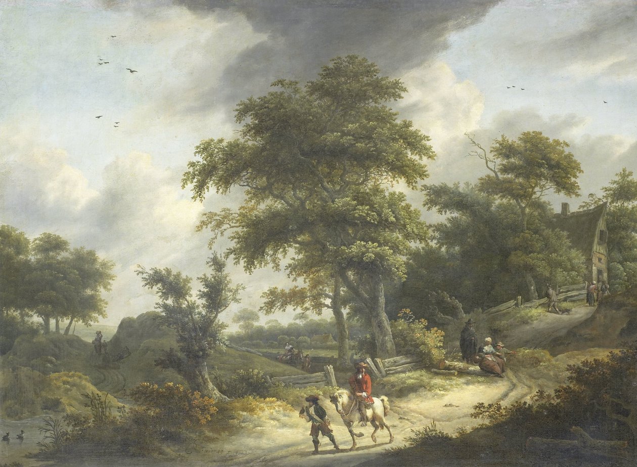 Krajobraz z Sokolnikiem autorstwa Roelof Jansz. van Vries