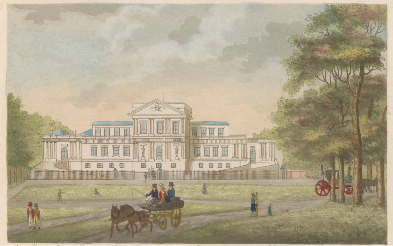 Pawilon Welgelegen w Haarlemie, ok. 1825 Pawilon Królewski Welgeleegen, zbudowany przez den Heere Hope - in den Jaare 1786, niedaleko Haarlem / Le Pavillon Royale Welgeleegen - bati par le Sieur Hope - l