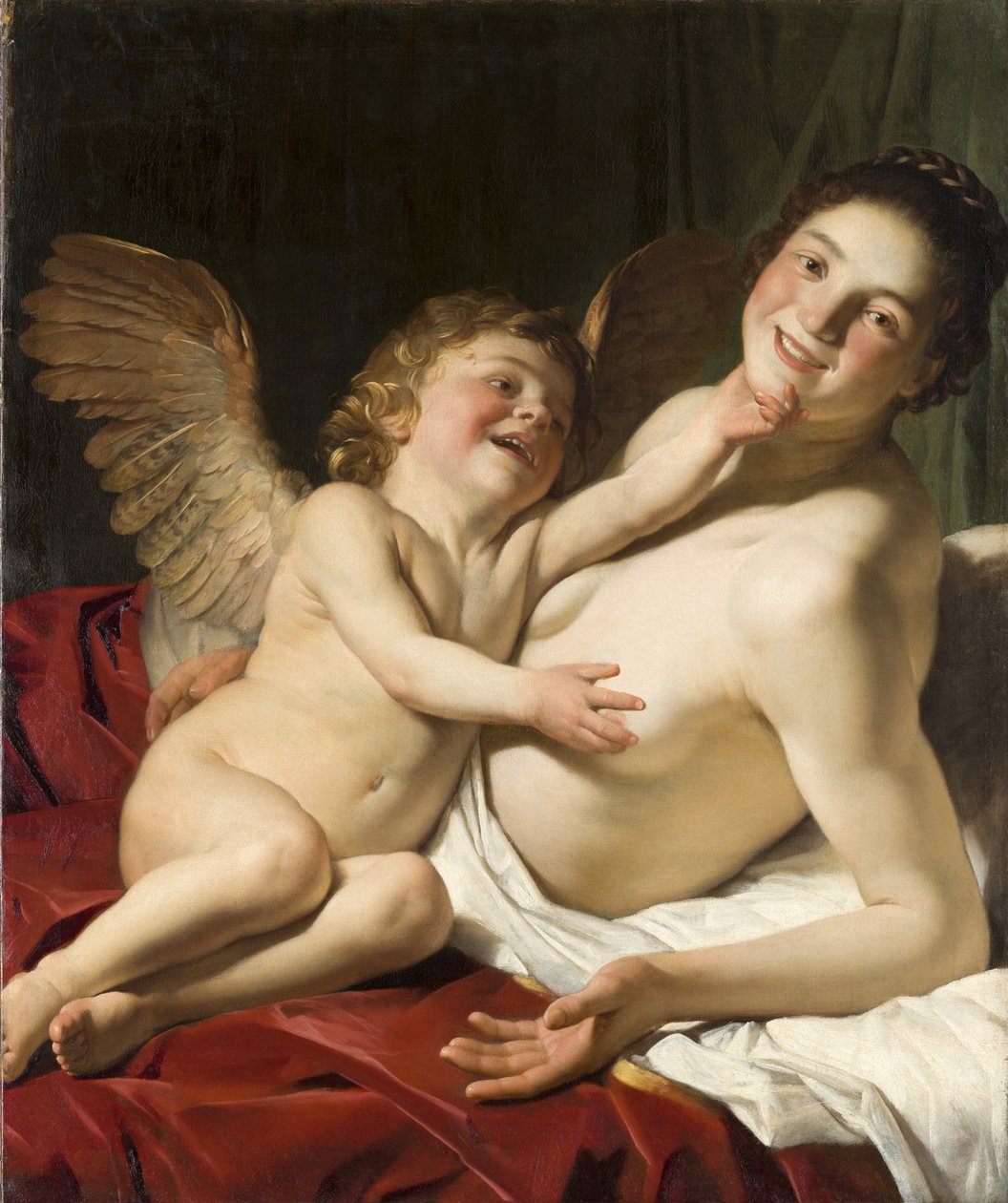 ""Venus et Cupidon"" (Wenus i Kupidyn) Peinture de Roeloff van Zijl (actif werset 1608-1631) werset 1625 Frans Hals Museum Haarlem autorstwa Roeloff van Zijl