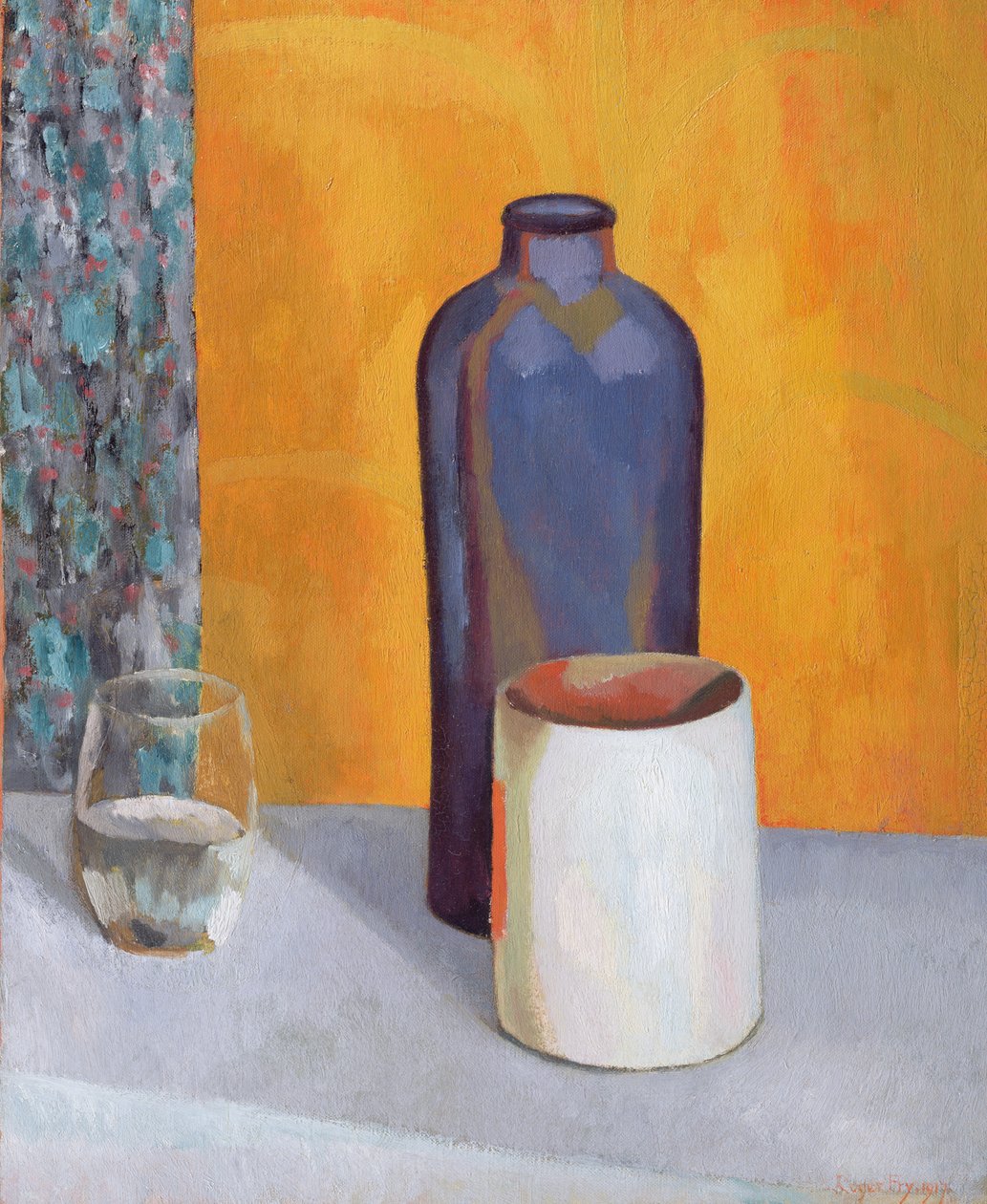 Martwa natura z niebieską butelką, 1917 autorstwa Roger Eliot Fry