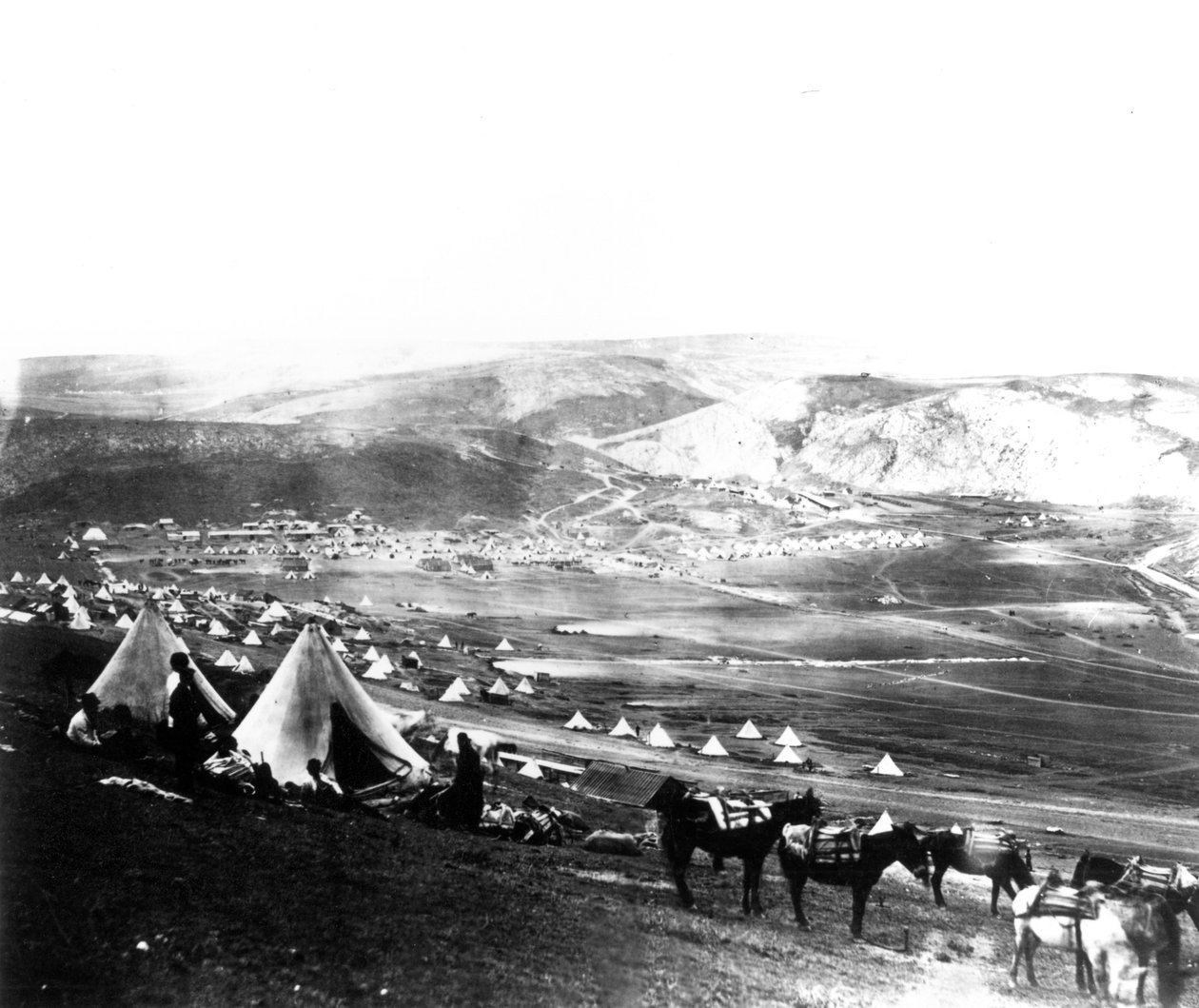 Obóz aliantów, Krym, ok. 1855 autorstwa Roger Fenton