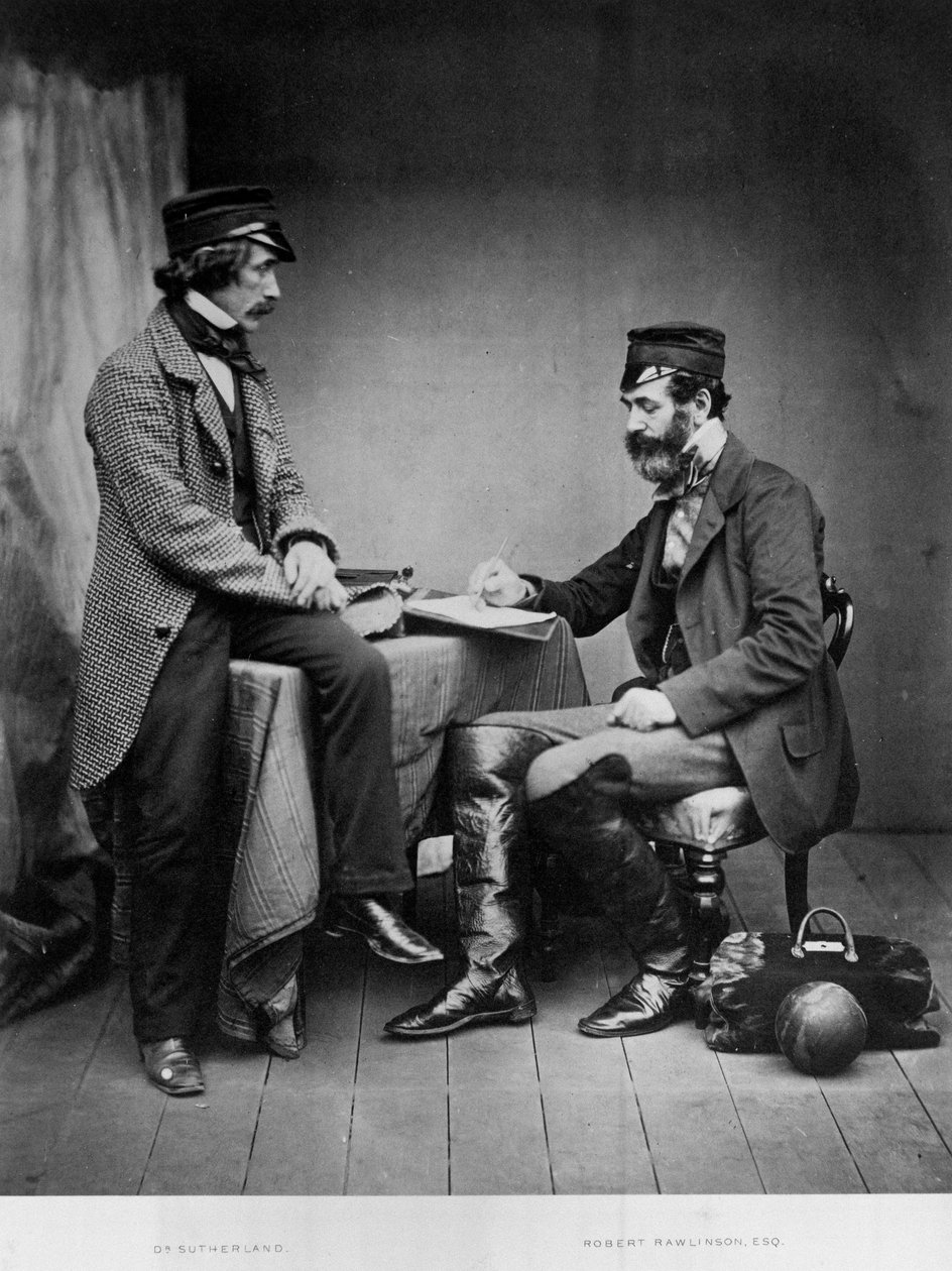 Dr Sutherland i Robert Rawlinson, 1855 autorstwa Roger Fenton
