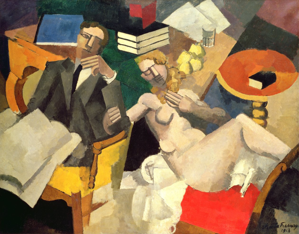 Życie małżeńskie, 1913 autorstwa Roger de La Fresnaye