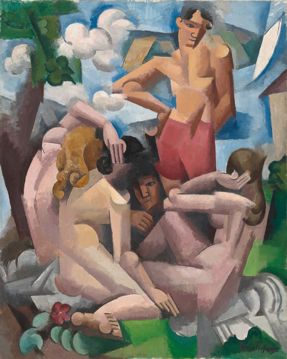 Kąpiący się, 1912 autorstwa Roger de La Fresnaye