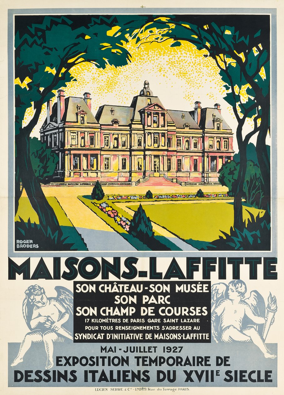Plakat reklamowy dla Maisons Laffitte autorstwa Roger Broders