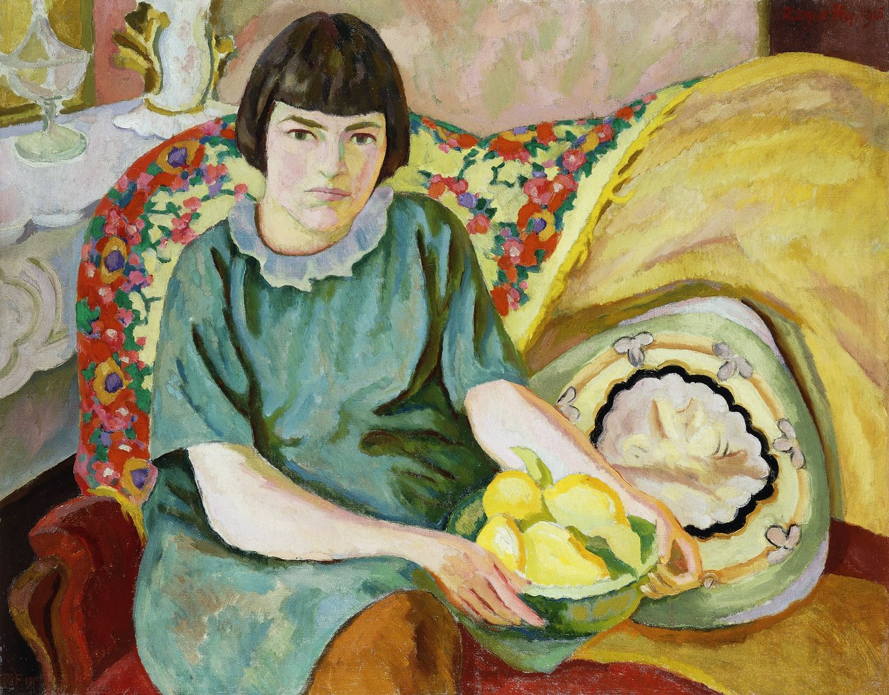 Portret Zouma Van den Eeckhoudta, 1915 autorstwa Roger Eliot Fry